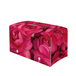Hot Pink Rose Print Leather Tissue Box Cover