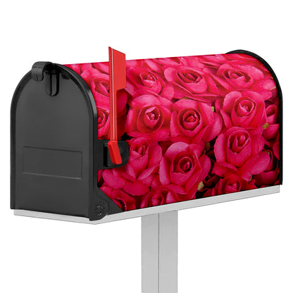 Hot Pink Rose Print Mailbox Cover
