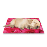 Hot Pink Rose Print Pet Cooling Mat Cover