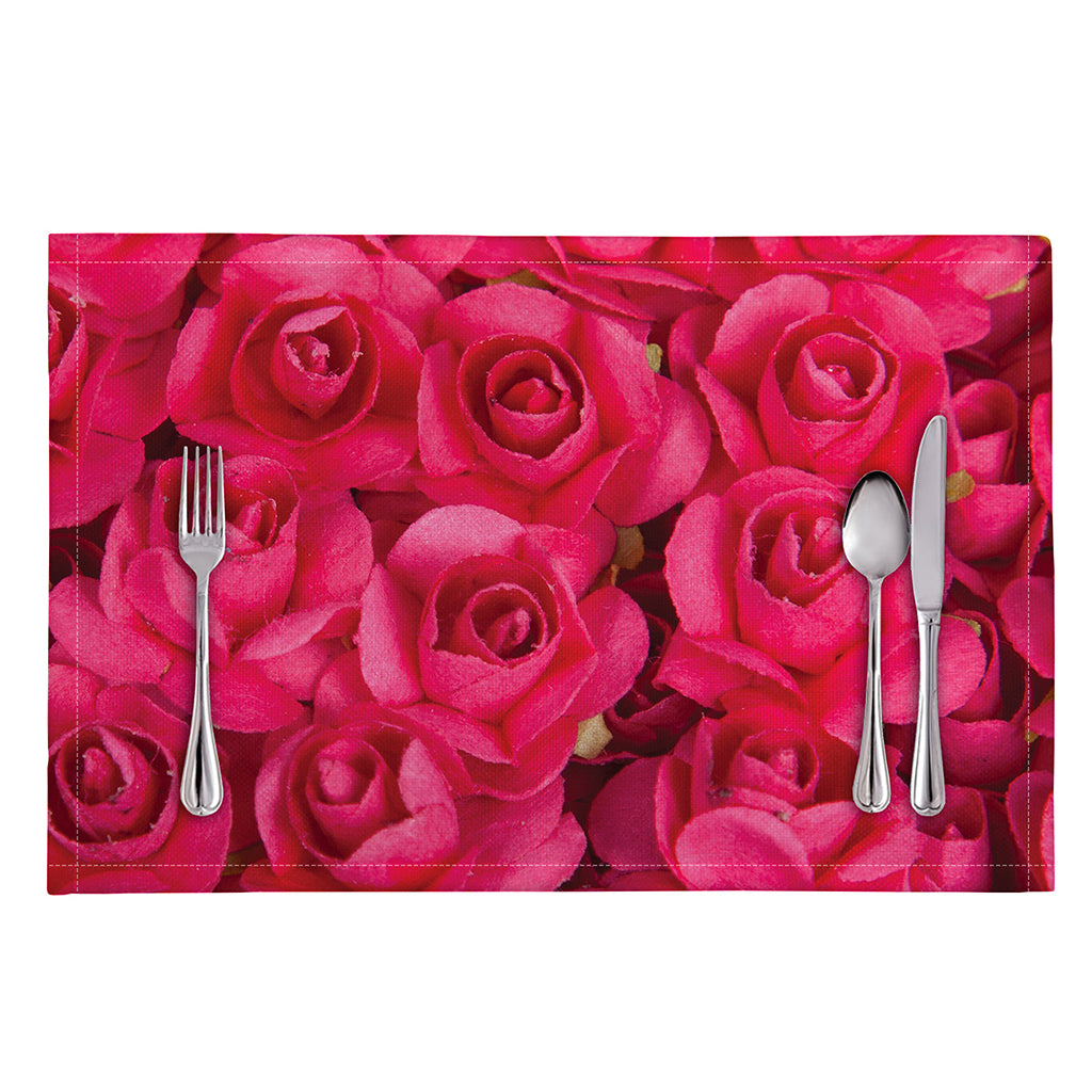 Hot Pink Rose Print Placemat