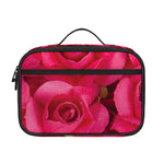 Hot Pink Rose Print Portable Lunch Bag