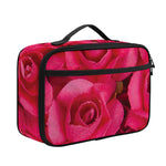 Hot Pink Rose Print Portable Lunch Bag