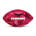 Hot Pink Rose Print Rugby Ball