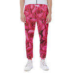 Hot Pink Rose Print Scuba Joggers