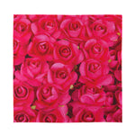 Hot Pink Rose Print Silk Bandana