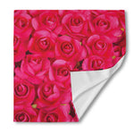 Hot Pink Rose Print Silk Bandana