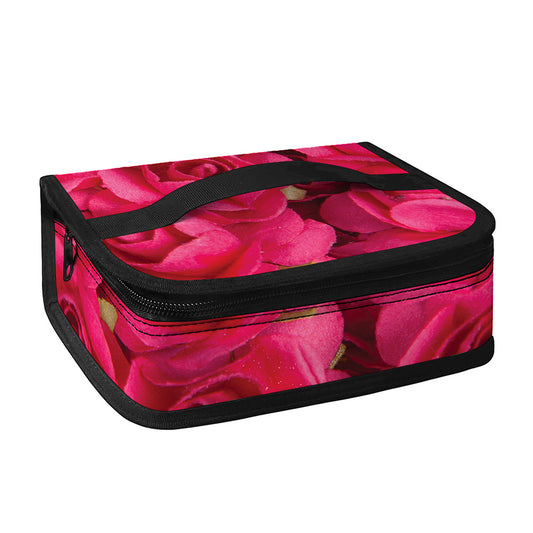 Hot Pink Rose Print Small Lunch Bag