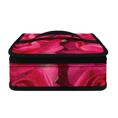 Hot Pink Rose Print Small Lunch Bag