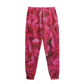 Hot Pink Rose Print Sweatpants