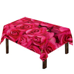 Hot Pink Rose Print Tablecloth
