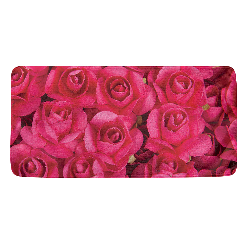 Hot Pink Rose Print Towel