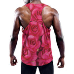 Hot Pink Rose Print Training Tank Top