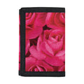 Hot Pink Rose Print Trifold Wallet