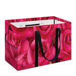Hot Pink Rose Print Utility Tote Bag