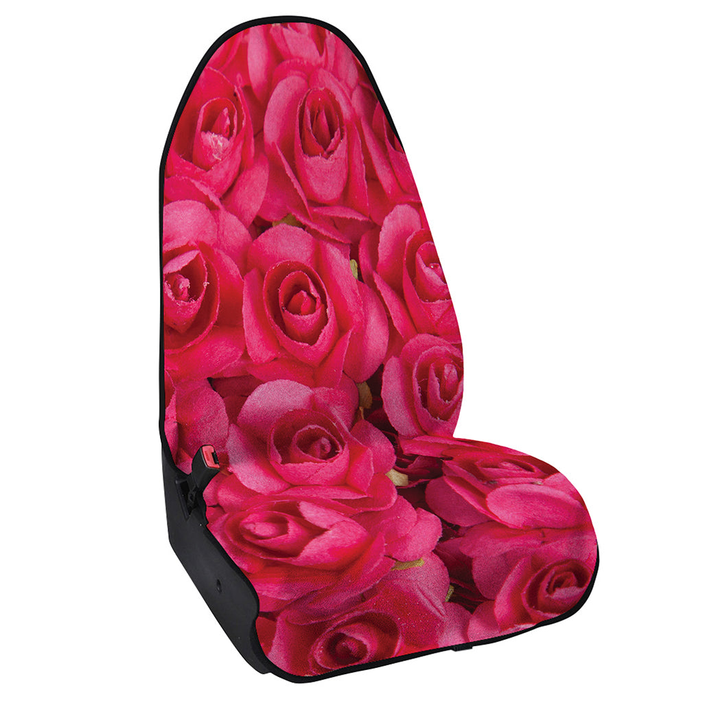 Hot Pink Rose Print Waterproof Car Seat Cover