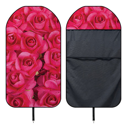 Hot Pink Rose Print Waterproof Car Seat Cover