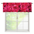 Hot Pink Rose Print Window Valance