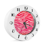 Hot Pink Zebra Pattern Print Alarm Clock