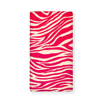 Hot Pink Zebra Pattern Print Baby Crib Sheet