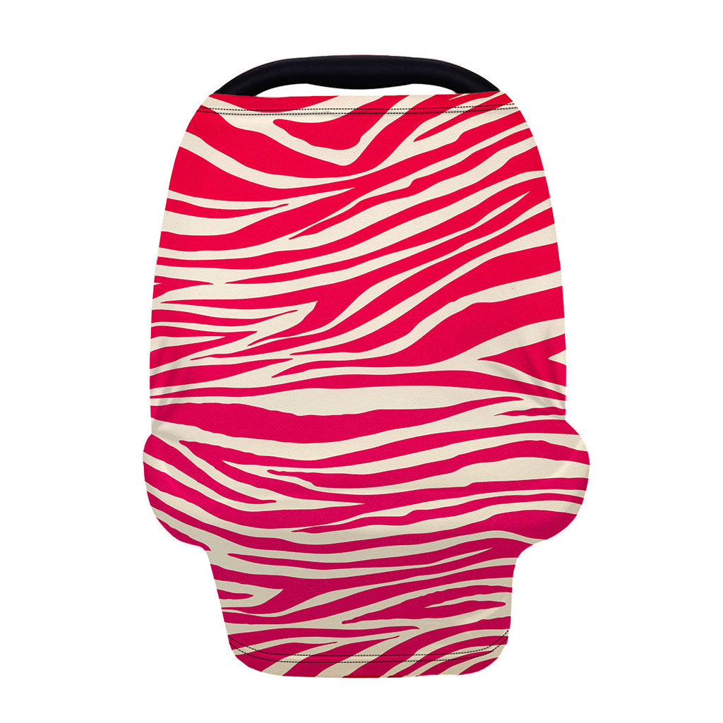 Hot Pink Zebra Pattern Print Baby Seat Cover