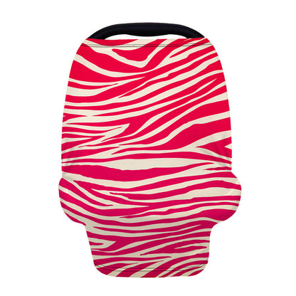 Hot Pink Zebra Pattern Print Baby Seat Cover