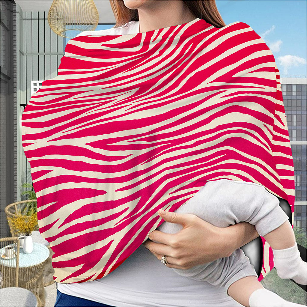 Hot Pink Zebra Pattern Print Baby Seat Cover