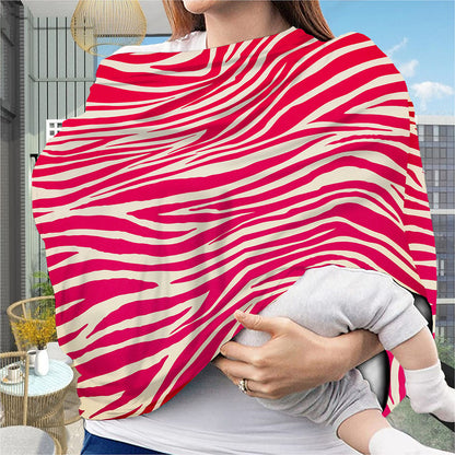 Hot Pink Zebra Pattern Print Baby Seat Cover