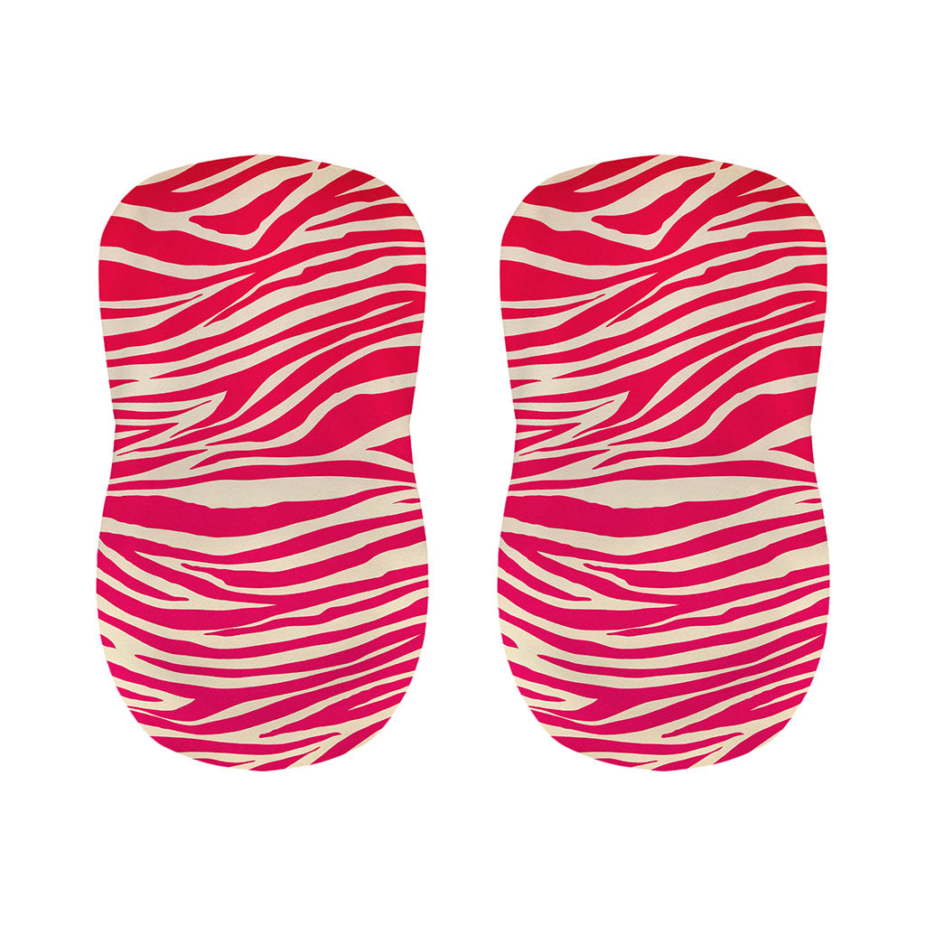 Hot Pink Zebra Pattern Print Bar Stool Covers