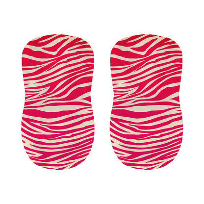 Hot Pink Zebra Pattern Print Bar Stool Covers