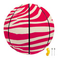 Hot Pink Zebra Pattern Print Basketball