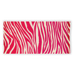 Hot Pink Zebra Pattern Print Beach Towel