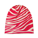 Hot Pink Zebra Pattern Print Beanie
