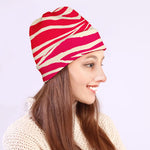 Hot Pink Zebra Pattern Print Beanie
