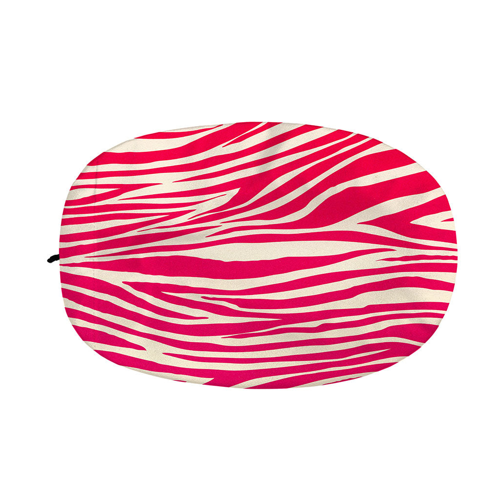 Hot Pink Zebra Pattern Print Car Side Mirror Covers