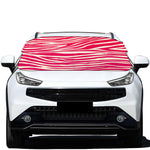 Hot Pink Zebra Pattern Print Car Windshield Snow Cover