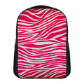 Hot Pink Zebra Pattern Print Casual Backpack