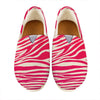 Hot Pink Zebra Pattern Print Casual Shoes