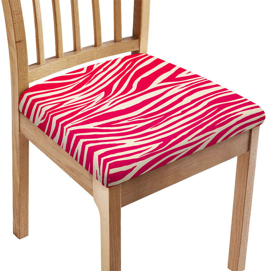 Hot Pink Zebra Pattern Print Chair Cushion Cover