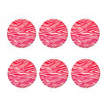Hot Pink Zebra Pattern Print Coaster Set
