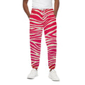 Hot Pink Zebra Pattern Print Cotton Sweatpants
