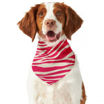 Hot Pink Zebra Pattern Print Dog Bandana