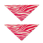 Hot Pink Zebra Pattern Print Dog Bandana