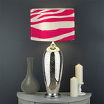 Hot Pink Zebra Pattern Print Drum Lamp Shade