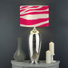 Hot Pink Zebra Pattern Print Drum Lamp Shade