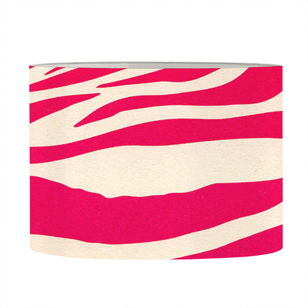 Hot Pink Zebra Pattern Print Drum Lamp Shade