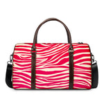 Hot Pink Zebra Pattern Print Duffle Bag