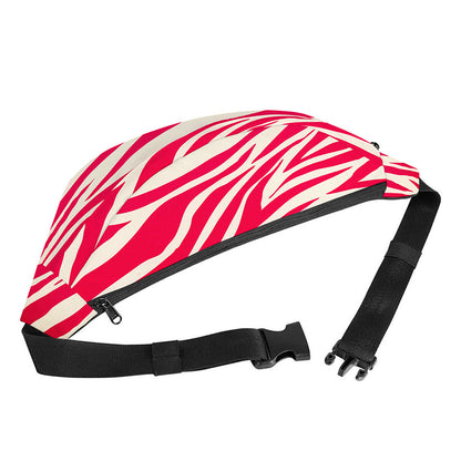 Hot Pink Zebra Pattern Print Fanny Pack