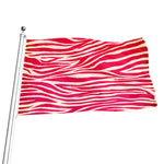 Hot Pink Zebra Pattern Print Flag