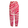 Hot Pink Zebra Pattern Print Fleece Lined Knit Pants