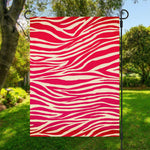 Hot Pink Zebra Pattern Print Garden Flag